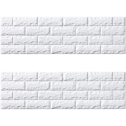 独特の素材 壁紙リフォーム レンガ フォームブリック クッションシート Sticker Dream 立体シール 99cm 29cm 6枚セット ホワイト 簡単diy ウォールステッカー