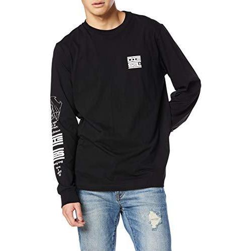 激安 Diesel ディーゼル 9xx ブラック M Agraa サステナブル プリント 長そで Tシャツ メンズ Diesel ディーゼル Tシャツ カットソー Dagl Tg