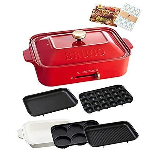 肌触りがいい セラミックコート鍋 たこ焼き プレート5種 本体 コンパクトホットプレート ブルーノ Bruno Bruno 平面 マルチ グリル キッチン家電