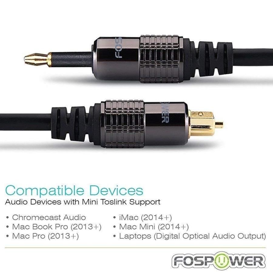 Fospower 0 9m 3ft Toslink トスリンク ミニ 光デジタルオーディオ S Pdif ケーブル 角型ー丸型 24k金メッキプラグ 金属端子 ストレインリリー B01n39onph Peaces Shop 通販 Yahoo ショッピング