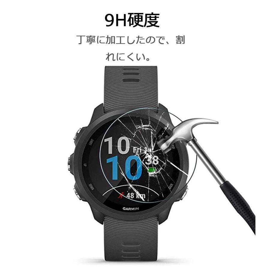 ガラスフィルム 2枚 10色カバー セット Garmin ガーミン ForeAthlete 