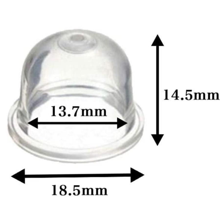 プライマリーポンプ 交換 WPV12 2個 燃料 ポンプ オイル カップ サイズ 18.5mm 小 チェンソー 刈払機 草刈り機 トリマー ブロワー 除雪機 部品 修理 汎用品｜peaces｜04