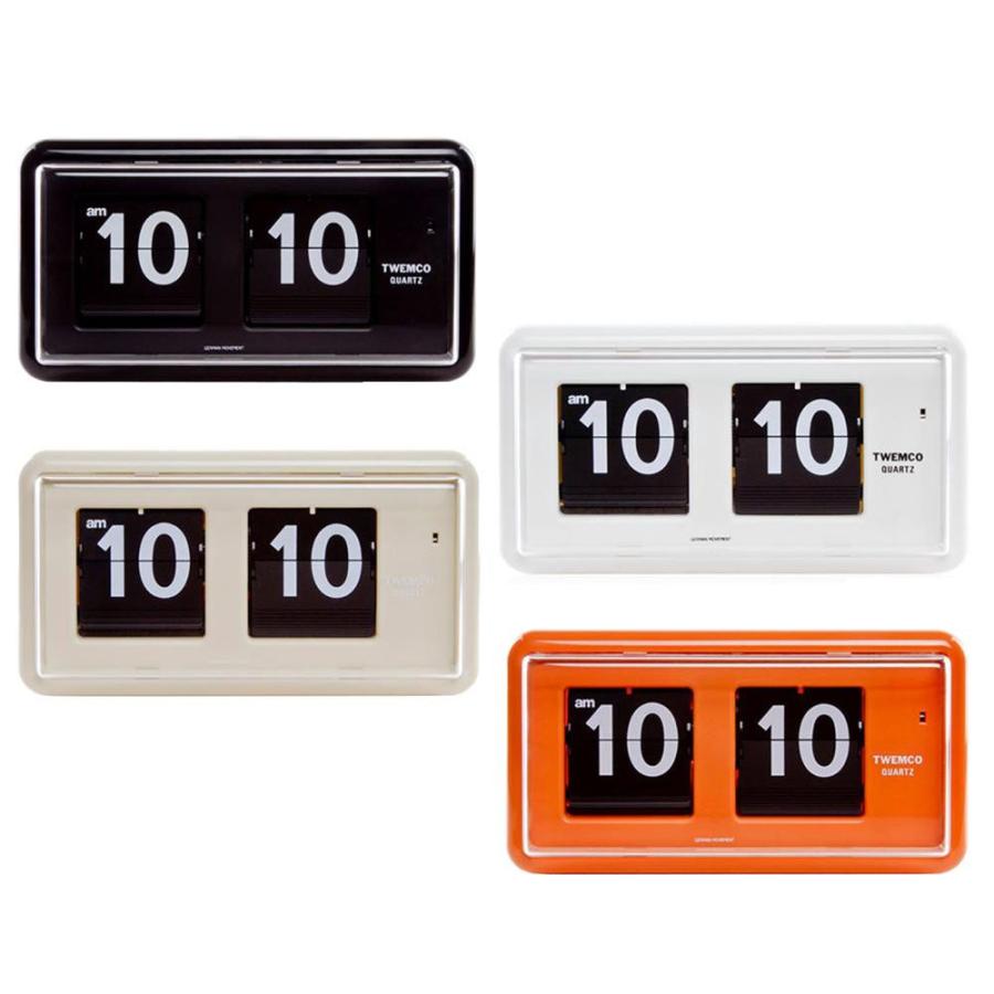 ★動作品★TWEMCO トゥエンコ パタパタ時計QT-30T ホワイト TWEMCO(トゥエンコ) 置き・掛け兼用 パタパタ時計 QT-30 ホワイト