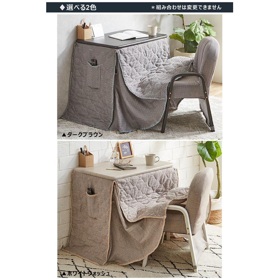 こたつセット 3点セット 1人用 パーソナルこたつ デスクタイプ 省