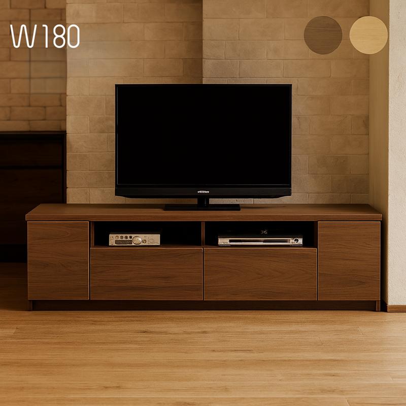テレビ台 幅180cm ローボード テレビボード おしゃれ 日本製 完成品 TVボード 天板厚30mm コード穴 強化紙 MDF_5