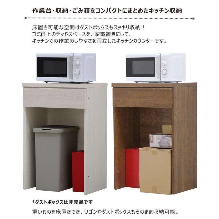 キッチンカウンター ゴミ箱収納 幅60cm 日本製 ダストボックス収納