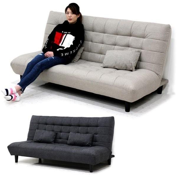 ソファベッド セミダブル 3WAY 折りたたみ ローソファ 脚付き : 家具