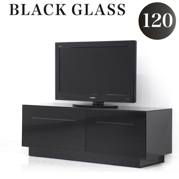 【25 26日 ポイント10倍】テレビ台 幅120cm 強化ガラス ブラック ローボード おしゃれ 北欧 モダン 黒 TVボード_5