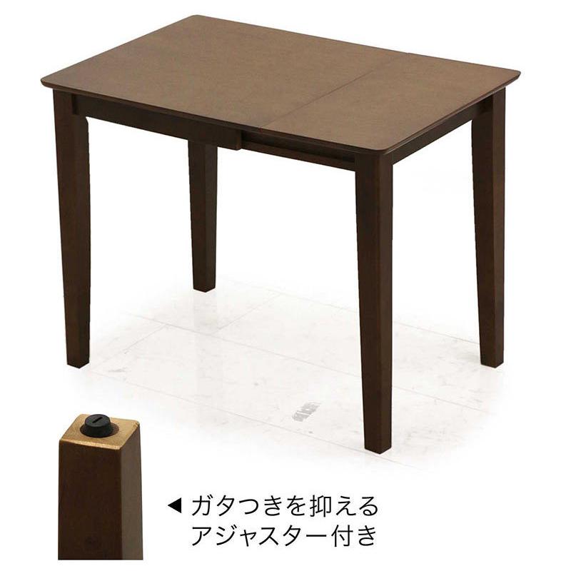伸長式 ダイニングテーブル 幅60〜90cm 2人用 バタフライ天板 折りたたみ 木製 北欧_2