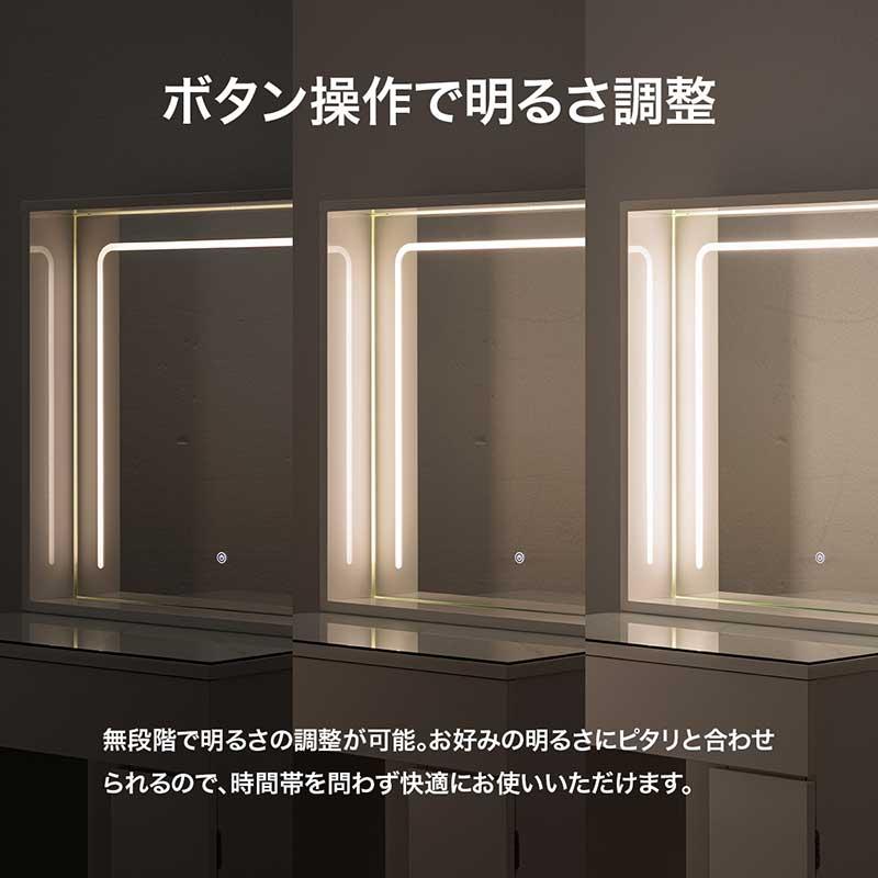 爆買】ドレッサー LEDミラー 化粧台 幅60cm 女優ミラー 椅子付き