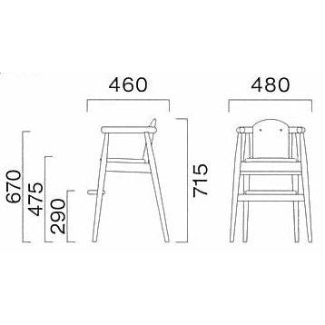 子供椅子 業務用子供椅子 キッズハイチェア スタッキング可　ピッケ　クレス |  | 05