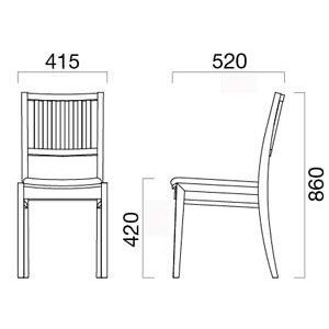 業務用椅子 ダイニングチェア 木製椅子 レサン板座 一人掛　クレス |  | 03