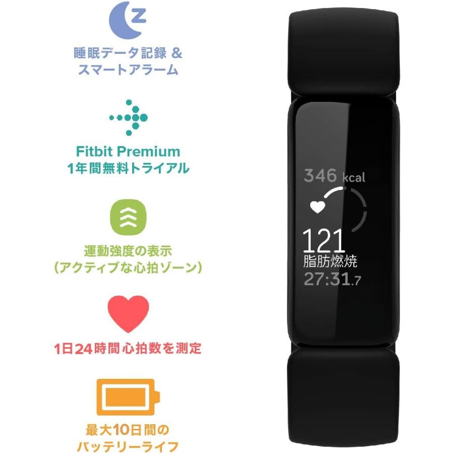 Fitbit Inspire 2 フィットビット スマートウォッチ 活動量計 フィットネストラッカー 心拍計 FB418 L/Sサイズ｜peach-heart｜05