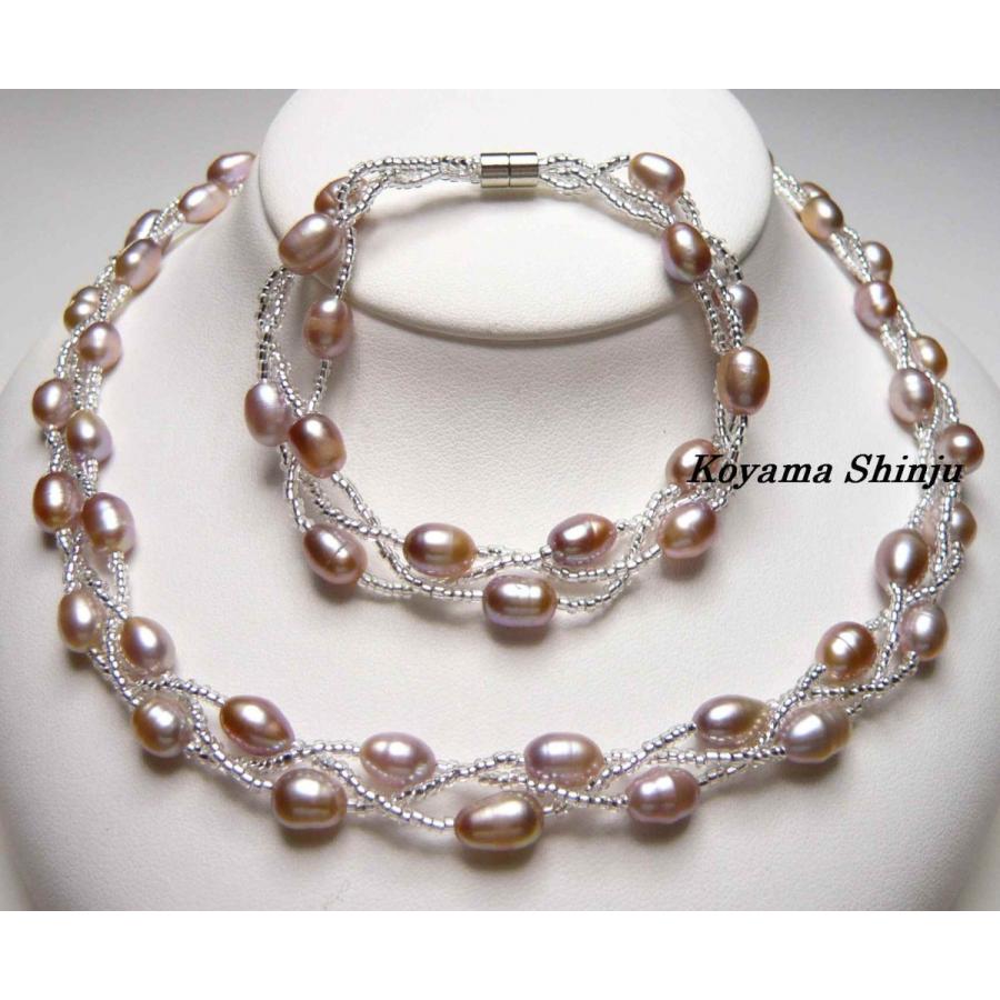 H50可愛い 淡水真珠 ビーズ編み込みデザイン２ｗａｙブレスネックレス H50 4 24 株式会社小山真珠 通販 Yahoo ショッピング