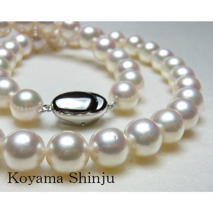 希少✨大珠✨約9mm 本真珠　パールネックレス　輝き○ テリ◎ ☆小山真珠☆即買特価！送料無料！絶品カラー！大珠9.0-9.5mmあこや本