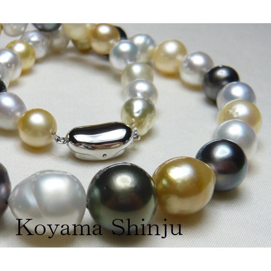 新品小山真珠9.5mmＸ11.2mmマルチあこや真珠ステーションパールネックレス ☆小山真珠☆即買特価！送料無料！現品限り！絶品カラー！8.9mmX13.5mm