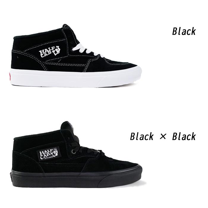 VANS Half Cab Black/Black VN000DZ3BKA Black VN000DZ3BLK ヴァンズ バンズ スニーカー ハーフキャブ スケートシューズ｜peachboys｜02