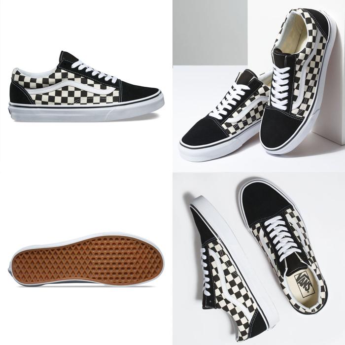 OLD SKOOL US企画 日本正規品 VANS Black/White Navy Primary Check 