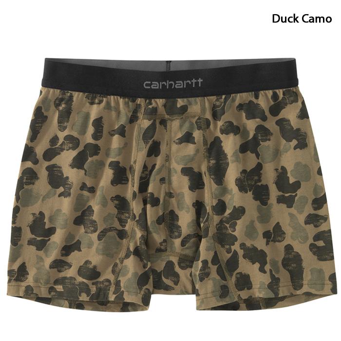 カーハート  下着 トランクスタイプ 2枚セット CARHARTT 5 BASIC BOXER BRIEF PRINTED 2PACK MBB124P Duck Camo Super Dux 2枚 ボクサーパンツ｜peachboys｜02