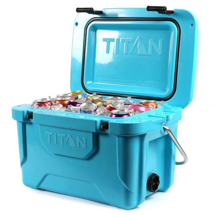 TITAN DEEP FREEZE 20Q PREMIUM ICE CHEST 5-99204-03-09 Titan Blue タイタン クーラーボックス タイタンブルー 18.93L  アウトドア用品 キャンプ用品の画像