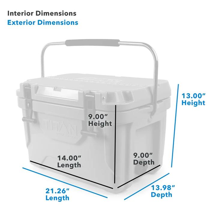 TITAN DEEP FREEZE 20Q PREMIUM ICE CHEST 5-99203-02-09 Gray タイタン クーラーボックス ハードクーラー グレー 18.93L アウトドア用品 キャンプ用品の画像