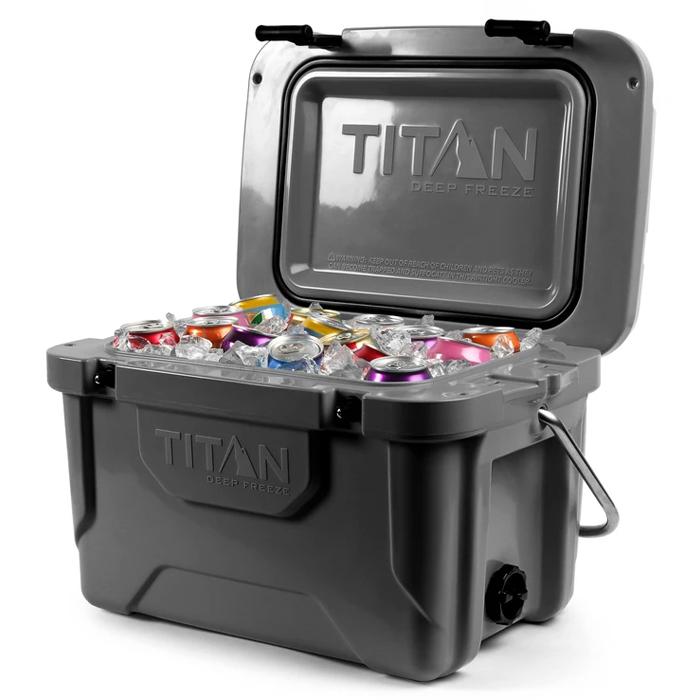 TITAN DEEP FREEZE 20Q PREMIUM ICE CHEST 5-99203-02-09 Gray タイタン クーラーボックス ハードクーラー グレー 18.93L アウトドア用品 キャンプ用品の画像
