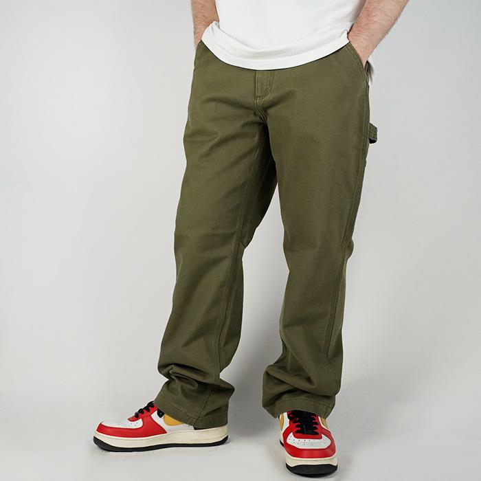 カーハート ワークパンツ CARHARTT RELAXED FIT TWILL UTILITY WORK PANT B324 BN0324 Army Green アーミーグリーン ワイドパンツ ワーク ボトム ペインター｜peachboys｜02