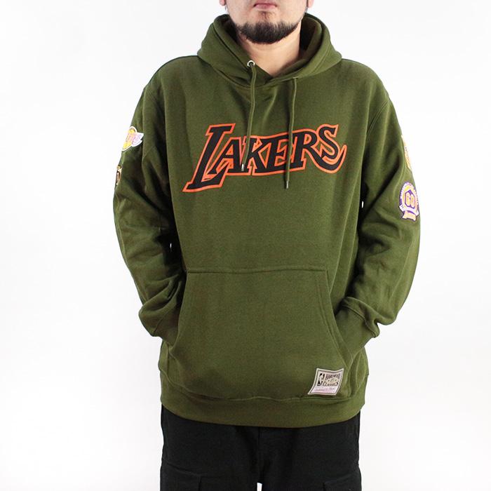 MITCHELL & NESS SCRIPT FLIGHT HOODY LOS ANGELES LAKERS ミッチェル＆ネス スウェット パーカー ロサンゼルス レイカーズ スクリプトフライトフーディー_1