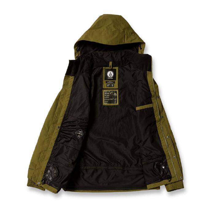 2023-24 VOLCOM LONGO GORE-TEX JACKET MOS-Moss G0652404 メンズ スノーボード ジャケット ウェア 2024 日本正規品｜peachboys｜03