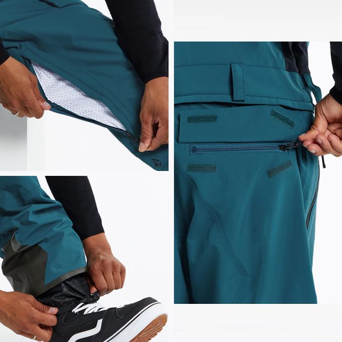 VOLCOM（ボルコム） 2023-24 VOLCOM RAIN GORE-TEX BIB OVERALL Blue
