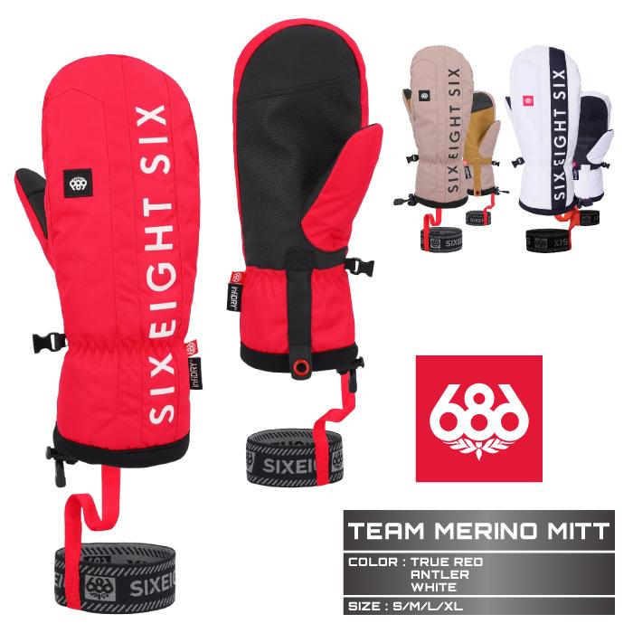 686（シックスエイトシックス） 2024-25 686 TEAM MERINO MITT Red