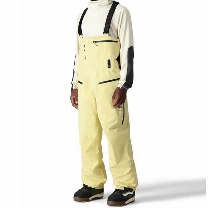 2024-25 686 GORE-TEX 3L ATV BIB Dusty Yellow シックスエイトシックス ゴアテックス スノーボード ウェア ビブパンツ メンズ 24-25 日本正規品の画像