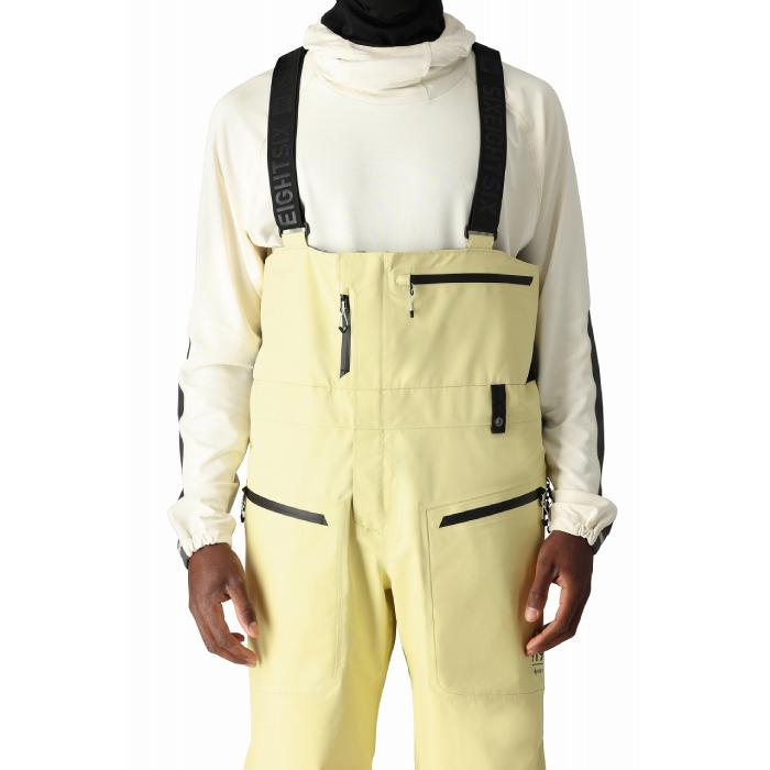 2024-25 686 GORE-TEX 3L ATV BIB Dusty Yellow シックスエイトシックス ゴアテックス スノーボード ウェア ビブパンツ メンズ 24-25 日本正規品の画像
