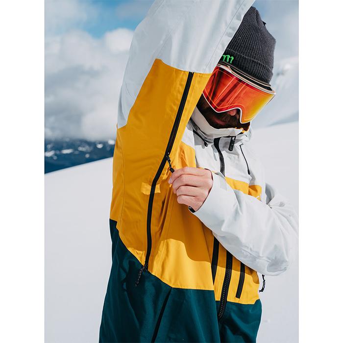BURTON 2024-25 Men's [ak] SWASH GORE-TEX JACKET Gray Cloud/Golden