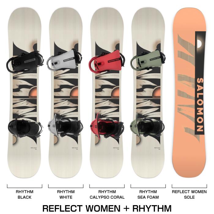 SALOMON スノーボード　REFLECT WOMEN RHYTHM セット SALOMON 日本正規品 取付可能 スノーボード + ビンディング 2点セット