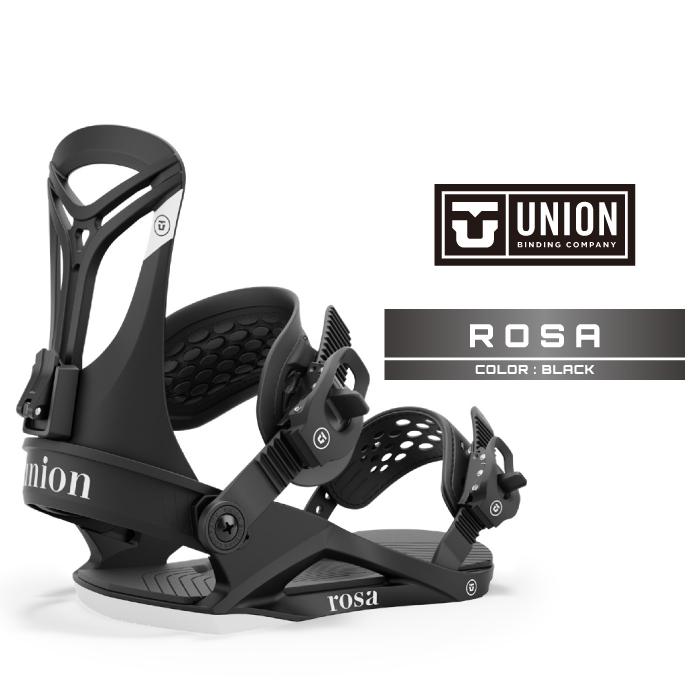 UNION ROSA Sサイズ スノーボードビンディング ブラック UNION BINDING 2024-25 UNION ROSA Black ユニオン ローサ ブラック
