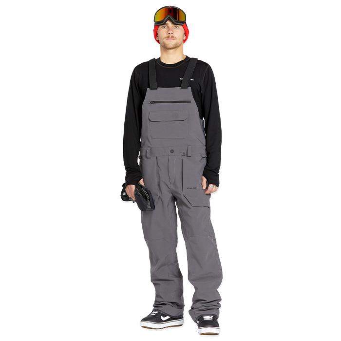 2024-25 VOLCOM ROAN BIB OVERALL Charcoal ボルコム スノーボード ウェアー ビブパンツ メンズ 24-25 日本正規品の画像