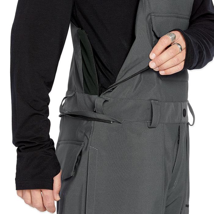 2024-25 VOLCOM ROAN BIB OVERALL Charcoal ボルコム スノーボード ウェアー ビブパンツ メンズ 24-25 日本正規品の画像