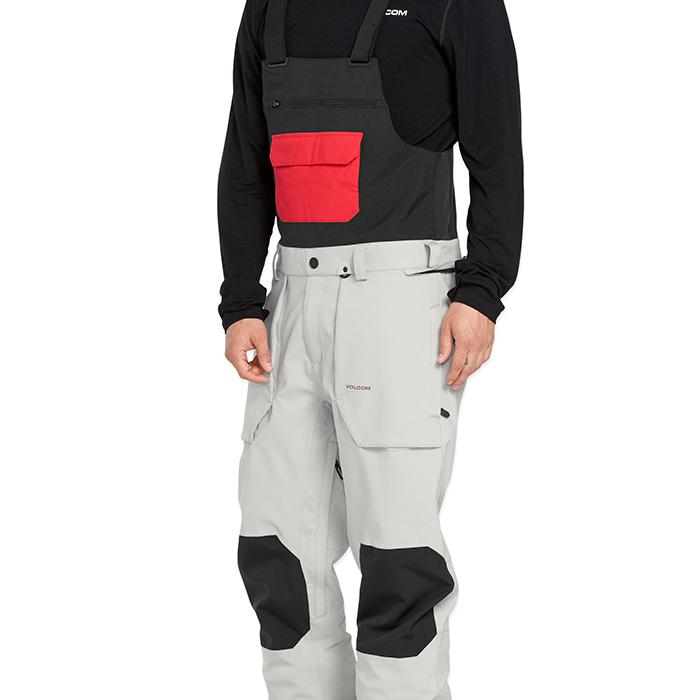 2024-25 VOLCOM ROAN BIB OVERALL Stone ボルコム スノーボード ウェアー ビブパンツ メンズ 24-25 日本正規品の画像