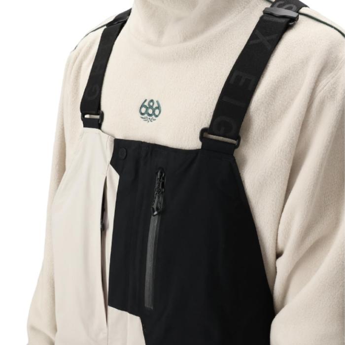 2025-26 686 MENS GORE-TEX DISPATCH SHELL BIB Limestone Colorblock スノーボード ウェア ビブパンツ メンズ 25-26 日本正規品の画像