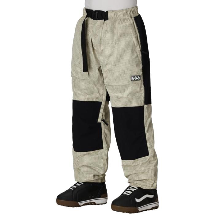 2025-26 686 MENS GHOST 2.5L PANT Limestone Grid シックスエイトシックス スノーボード ウェア パンツ メンズ 25-26 日本正規品の画像