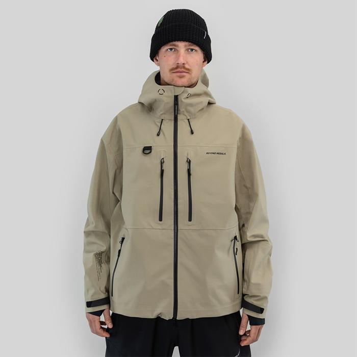 2025-26 BEYOND MEDALS PRO TECH JACKET 3L Beige ビヨンドメダルズ スノーボード ウェア ジャケット メンズ レディース 25-26 日本正規品_3