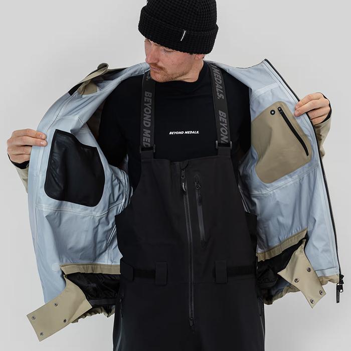 2025-26 BEYOND MEDALS PRO TECH JACKET 3L Beige ビヨンドメダルズ スノーボード ウェア ジャケット メンズ レディース 25-26 日本正規品_6