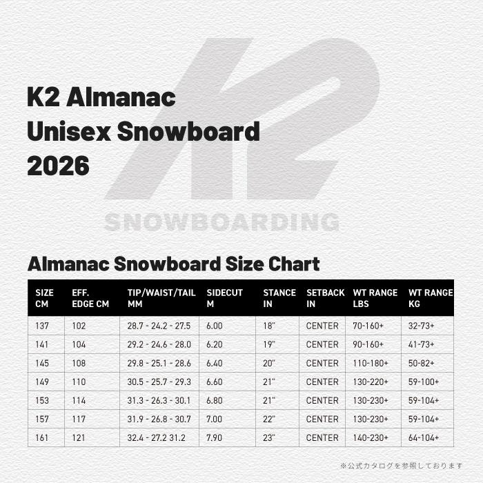 K2 2025-26 K2 ALMANAC ケーツー アルマナック スノーボード 板 メンズ