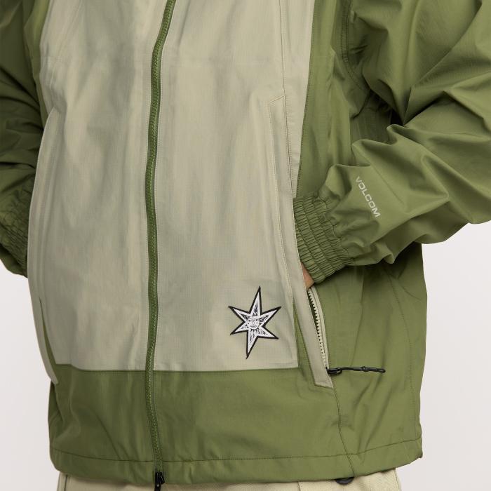 ボルコム　スノーボード　スキー　ジャケット オリーブグリーン/ベージュ ボルコム スノーボード スキー ジャケット オリーブグリーン/ベージュ
