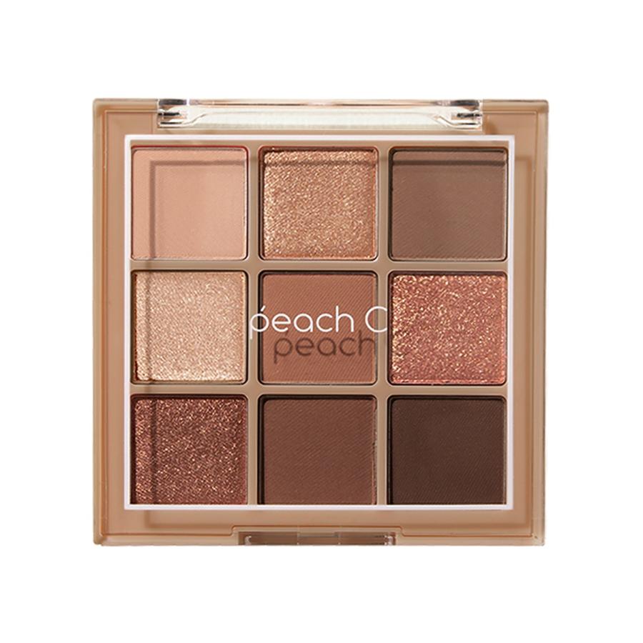 韓国コスメ アイシャドウ 9色パレット Peachc ピーチシー Peach C ソフトムード アイシャドウパレット ソフトブラウン Sp02 Makebox コスメショップ 通販 Yahoo ショッピング