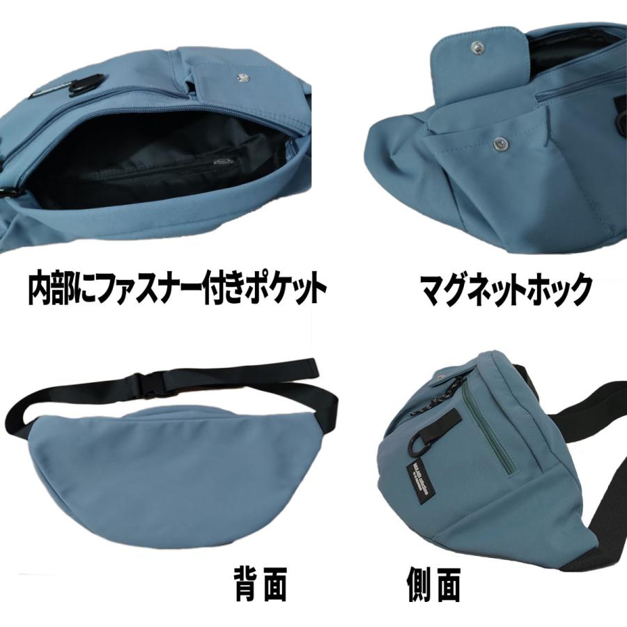ウエストポーチ ウエストバッグ WBNL001 軽量 大きめ アウトドア