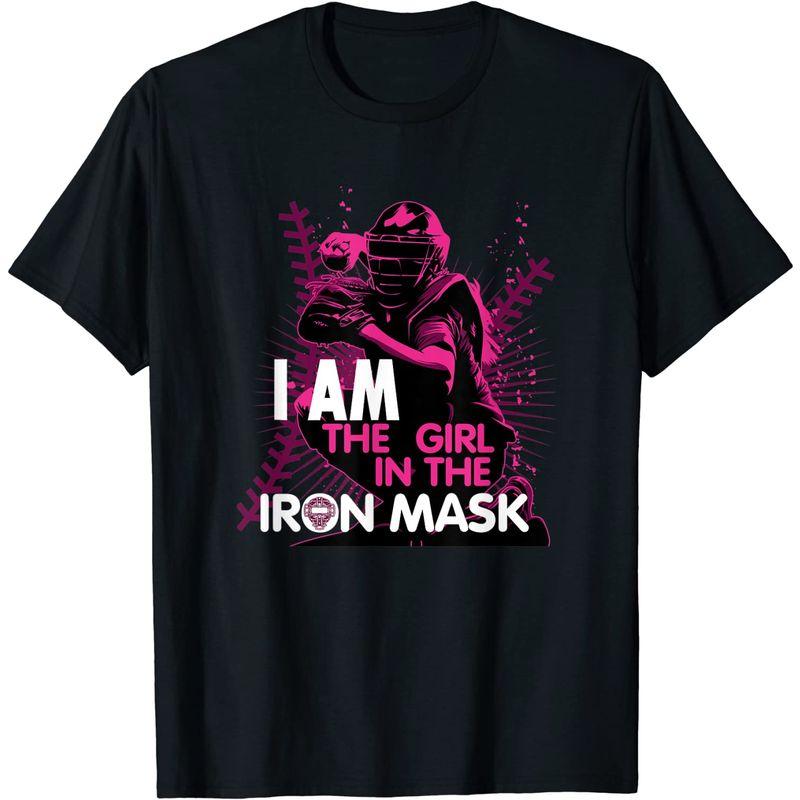 I Am The Girl In The Iron Mask ソフトボールキャッチャー Tシャツ|peachstone03|02