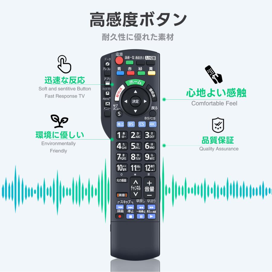 テレビリモコン N2QBYB000052 for Panasonic パナソニック VIERA