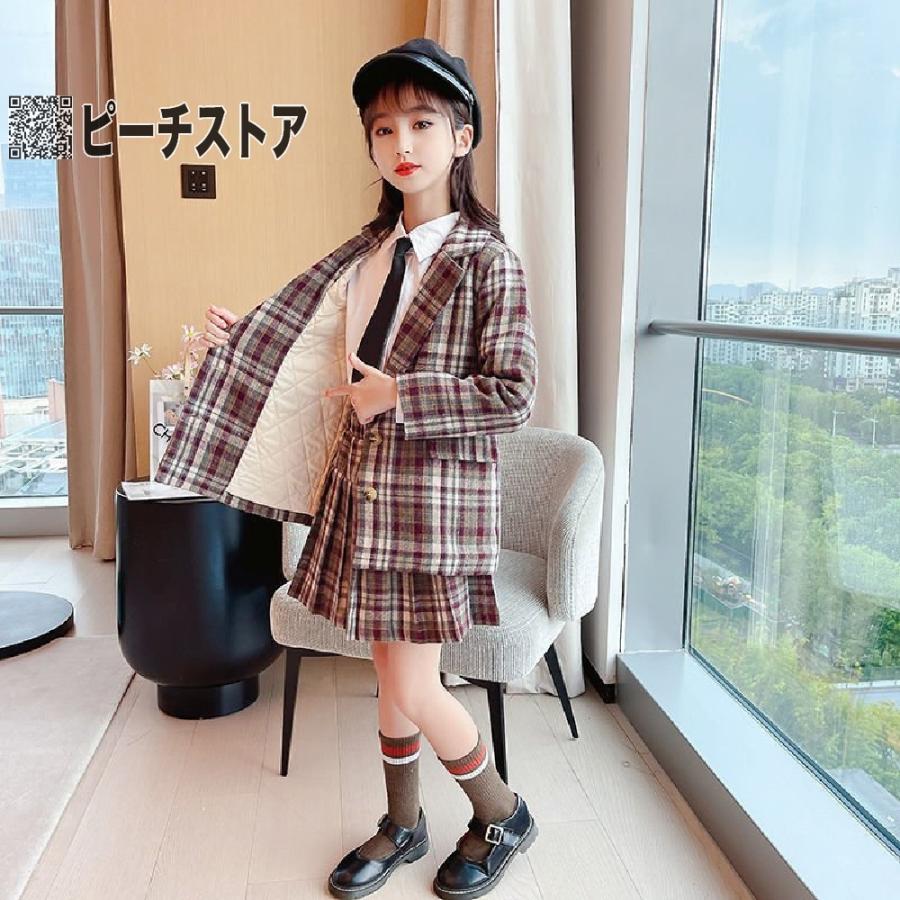 入学式 スーツ 女の子 卒園式 子供服 スーツ女の子 チェック柄 卒園 キッズ フォーマル 入学式スーツ 子供スーツ ピンク ワンピース 結婚式 七五三 発表会 Harw 172 Tr ピーチ ストア 通販 Yahoo ショッピング